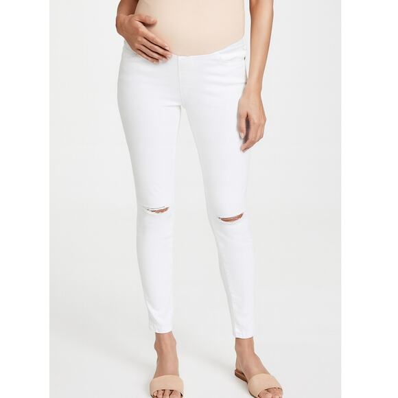 AG Adriano Goldschmied Maternity Skinny Jeans White - Picture 1 of 9